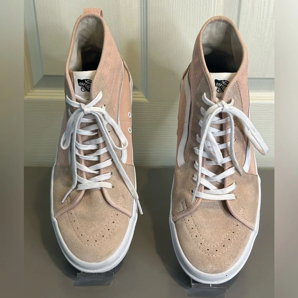 đâVansâ Dusty Rose High Tops w/ Platform Sole Size 11.5 Womenâs 10 Menâs - Picture 3 of 13